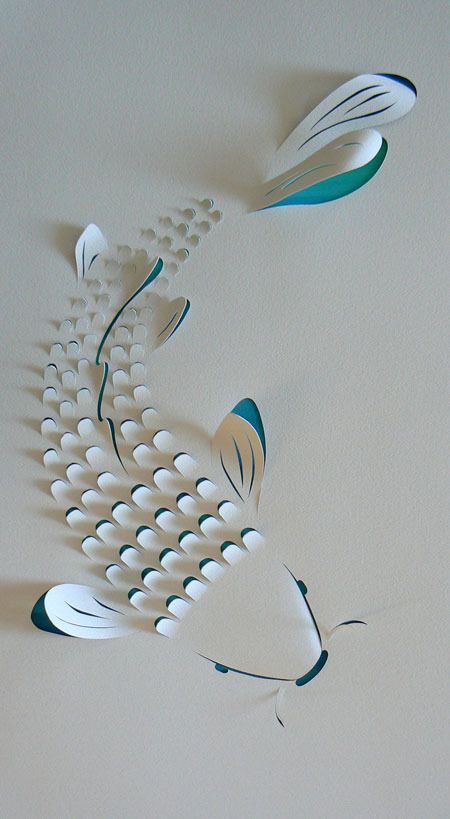 Kirigami Art, Bored Art, Paper Fish, Paper Cut Art, Kirigami, Paper Sculpture, Origami Paper, Paper Projects, Paper Cut