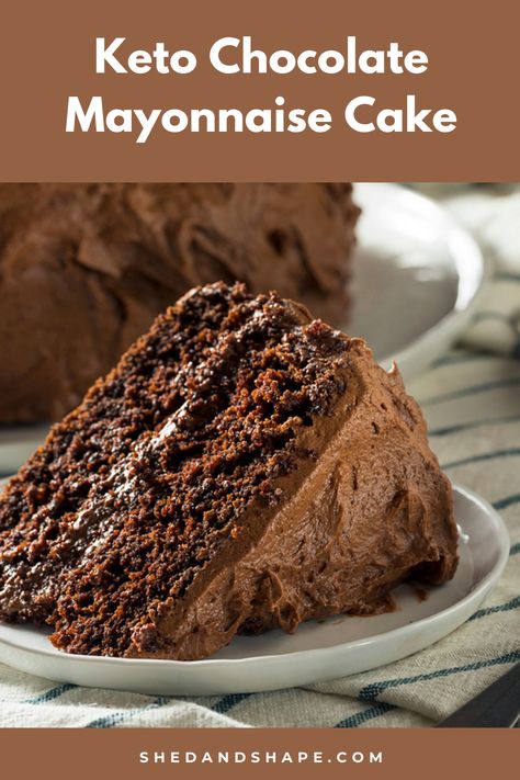 Got cravings for chocolate mayonnaise cake but not all those carbs? This keto recipe is just as good and easy to make too. Keto Birthday, Low Carb Chocolate Cake, Keto Birthday Cake, Cooking Sweets, Mayonnaise Cake, Keto Cakes, Chocolate Mayonnaise Cake, Keto Chocolate Cake, Gf Baking