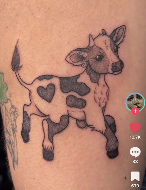 Cow Tattoo, Tiny Wrist Tattoos, Baby Cow, Calf Tattoo, Bee Tattoo, Apple Watch Accessories, Baby Tattoos, Baby Cows, S Tattoo