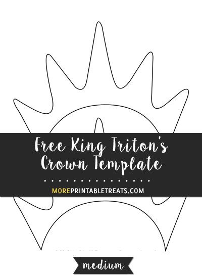 Free King Triton's Crown Template - Medium Size King Triton Trident Diy, King Triton Crown Diy, Ursula Crown Template, Poseidon Crown Diy, Diy King Triton Costume, King Triton Crown, Ursula Crown Diy, Ursula Crown, King Triton Costume Diy