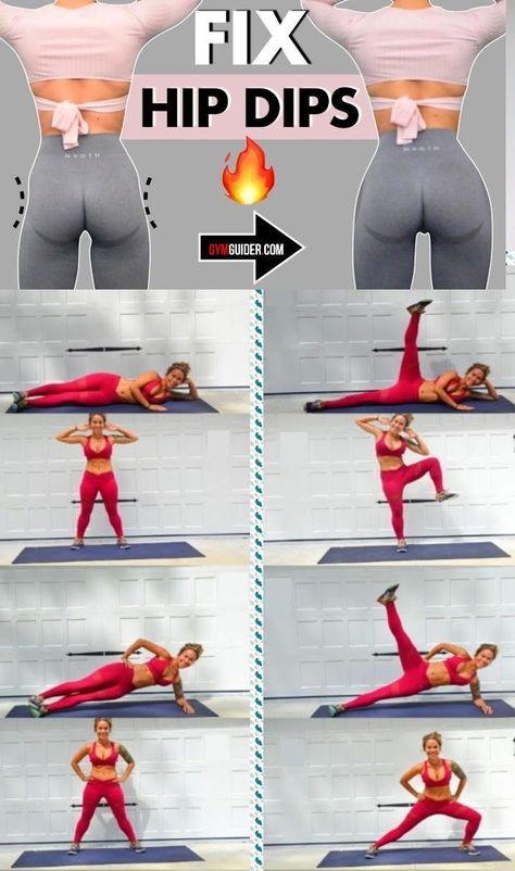 You’ve been putting in all the hard work to perfect your glutes, you’re eating right but there’s one area that needs a little more attention just below your hip bone… Time for hip dip exercises! The hip dip is actually quite a common area of annoyance for many women in the gym, and can be identified by an indentation on the side of your body, just below the hip bone, rather than a smooth curve. Hip Dip Exercises, Rid Of Hip Dips, Dip Workout, Hip Bone, Hips Dips, Body Workout Plan, Best Exercises, Hip Pain, Weight Workout Plan