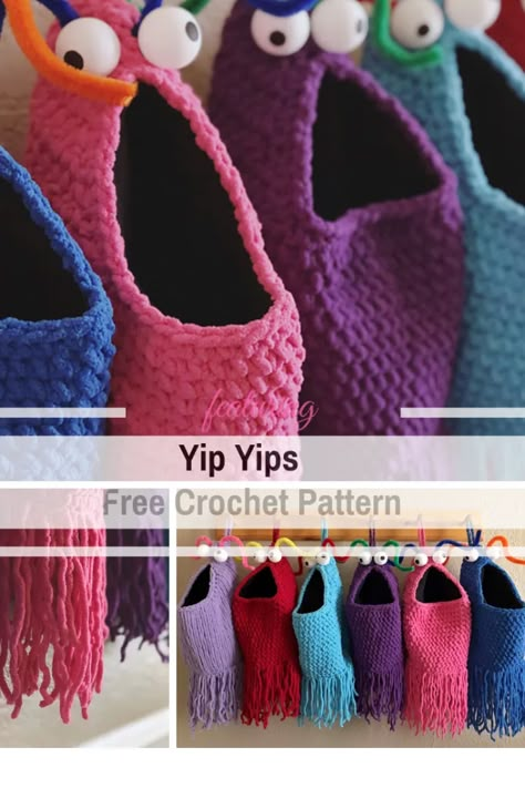 Basket Design Ideas, Crochet Zig Zag, Yip Yip, Crocheted Bags, Christmas Stocking Pattern, Stocking Pattern, Stitch Crochet, Diy Crochet Projects, Crochet Basket