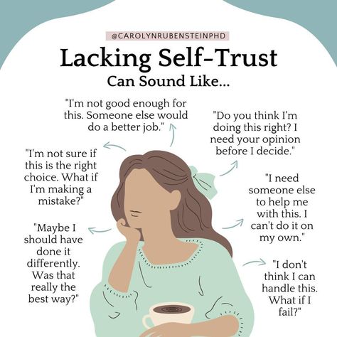 Do you say things like “I'm not sure if this is the right choice” or “I don’t think I am doing this correctly?” You may be lacking in self-trust. While trust is usually discussed in the context of relationships with others, it's just as crucial to trust yourself. Have you thought about how to rebuild trust after going through a tough time? To build or rebuild trust in yourself, start by assessing your current situation. Are you finding it hard to trust yourself? In what ways? Use this i... Self As Context, How To Trust Myself, How To Trust Yourself, Rebuilding Yourself, Trust Myself, Trusting Yourself, Rebuilding Trust, Learning To Trust, I Am Done