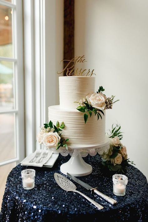 Two Tiered Wedding Cake With Cupcakes, Simple Wedding Cake Table Decor, Small Cake Topper Wedding, Separate Tiered Wedding Cakes, Wedding Cake Simple Two Tier, Classic Wedding Cake 2 Tier, Two Tier Modern Wedding Cake, Classic Wedding Cakes Elegant, Small Wedding Cake Topper