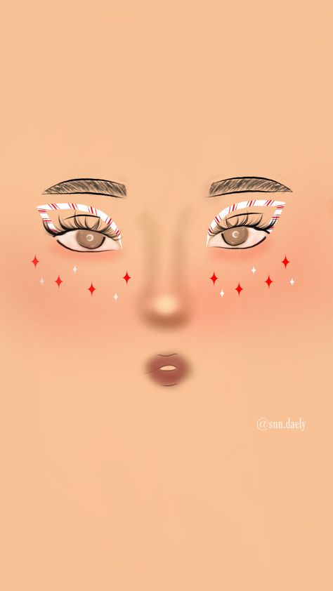 Red AND white boceto Sailor Moon Ring, Xmas Makeup, Christmas Face Painting, Christmas Eye Makeup, Extreme Makeup, Butterfly Makeup, Drawing Hair Tutorial, Christmas Makeup Look, Cute Eye Makeup