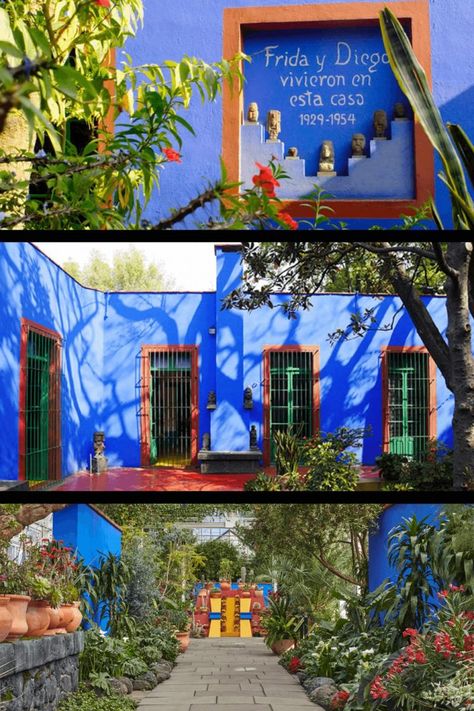 Who's Frida Kahlo? A Proud Mexican Artist. - Kaleidoscopes & Polka Dots Frida Kahlo Blue House, Frida Kahlo House Mexico City, Frida Kahlo House, Container Houses, Kaleidoscopes, Mexican Artists, Diego Rivera, Art Story, Shipping Container Homes