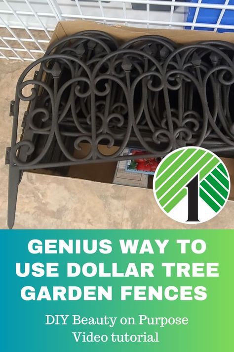 GENIUS Ways to use Dollar Tree Garden Fences. Spring Decor Ideas Diy Fence For Garden, Dollar Tree Lawn Decor, Plastic Fencing Ideas, Dollar Tree Front Yard Ideas, Dollar Tree Plastic Fence Diy, Dollar Store Fence Ideas, Dollar Store Garden Ideas Diy Projects, Dollar Tree Diy Patio Decor, Diy Fence Decorating Ideas