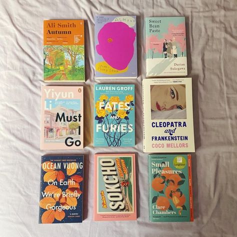 Winter In Sokcho, Cleopatra And Frankenstein, Books For College Students, Sweet Bean Paste, Ali Smith, Ocean Vuong, Fates And Furies, Small Pleasures, Orange Theme