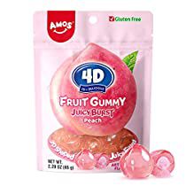 Check this out! Gummy Sweets, Fruity Snacks, Filled Candy, Candy Fruit, Soft Candy, Peach Juice, Candied Fruit, Gluten Free Snacks, Candy Cookies