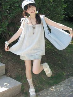 Igari Clothes Style, Japanese Outfits Casual Summer, Igari Clothes, Igari Fashion, Japanese Summer Fashion, Japanese Outfits Casual, Japan Summer Outfit, Mori Kei Outfits, Japan Fashion Street