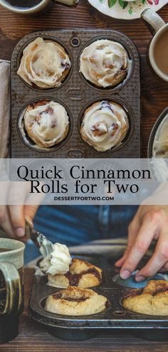 Cinnamon Roll For Two, Baking For Two, Small Batch Cinnamon Roll Recipe, Cinnamon Rolls For Two, Cooking For Two Recipes, Rolls For Two, Desserts For Two, Quick Cinnamon Rolls, Arbonne Recipes