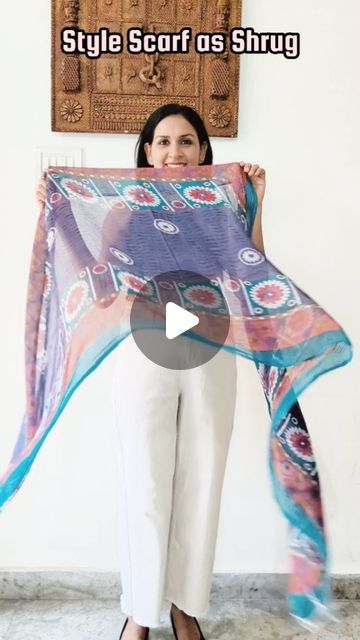 Dupatta As Shrug, Scarf Top, Instagram Style, Scarf Tying, Scarf Styles, Summer Fashion, Couture, On Instagram, Fashion Tips