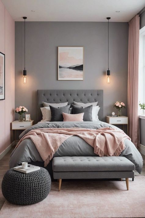 20 Modern Grey Bedroom Ideas For a Sleek Look – ToolzView Grey Oak Bedroom Ideas, Bedrooms Pink And Grey, Gray Bedroom Walls With A Pop Of Color, Grey Bedroom Furniture Decor Ideas, Grey Bed Pink Walls, Gray Platform Bed Bedroom Ideas, Grey Bed Frame Bedroom Ideas Aesthetic, Grey Dresser Bedroom Ideas, Comforter Ideas For Grey Headboard