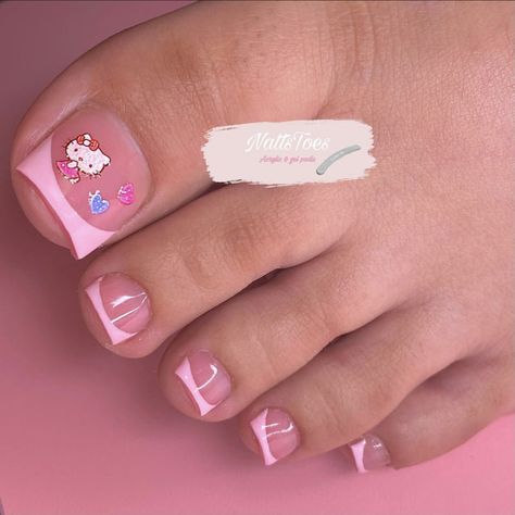 Pedicure Rosa, Pink Pedicure, Uñas Aesthetic, Bella Nails, Acrylic Toe Nails, Acrylic Toes, Cute Toe Nails, Summer Toe Nails, Pedicure Designs