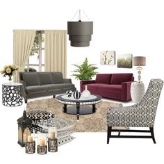 Living Room Grey And Burgundy Living Room, Burgundy Couch Living Room, Burgundy Couch, Grey And Brown Living Room, Burgundy Living Room, Apartment Wishlist, Trendy Apartment, Gold Living Room, Living Room Color Schemes