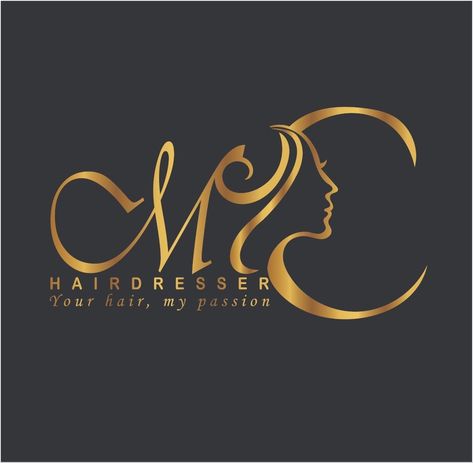 Logo Design Beauty Salon, Hair Salon Art, Creative Logo Design Art, Hair Logo Design, Hair Stylist Logo, Barber Logo, Monogram Logos, Hair Salon Logos, Tree Logo Design