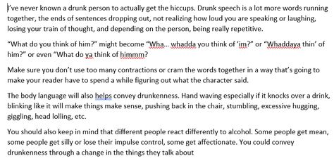 Credit to website Quora Drunk Character, Story Help, Writing Memes, Writer Tips, Writing Fantasy, Writing Dialogue Prompts, Aspiring Author, Aspiring Writer, Book Writing Inspiration