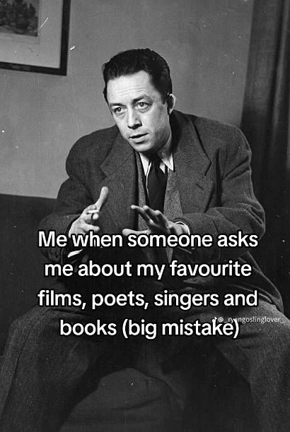 Filmmaking Aesthetic, Philosophy Memes, Art Cinema, Literature Humor, Literature Quotes, Albert Camus, Philosophers, Silly Me, Poetry Books