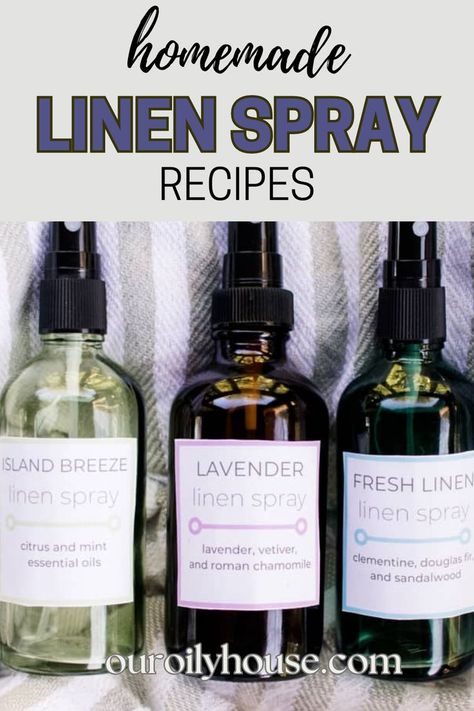 Fragrance Oil Recipes, Homemade Linen Spray, Linen Spray Recipe, Linen Spray Essential Oils, Diy Linen Spray, Essential Oil Spray Recipes, Room Spray Recipe, Diy Room Spray, Essential Oil Diffuser Blends Recipes