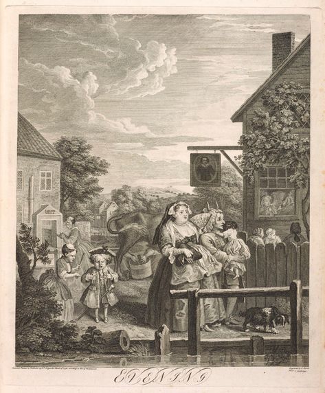 William Hogarth, Times Of The Day, Time Of The Day, English Artists, Historical Characters, Vintage Wall Art, The Four, Art Reproductions, Gifts In A Mug