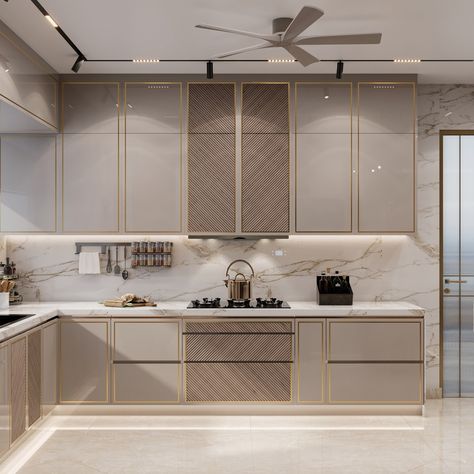 Pu Kitchen Design, Both Aesthetic, Kitchen Modular, Modular Kitchen Designs, Minimalist Vibe, Kitchen Ceiling, Double Height, Decor Elements, Interior Kitchen