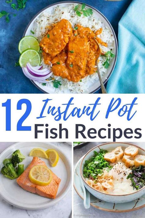 These instant pot fish recipes are quick and easy versions of your favorite seafood dishes. From salmon to fish tacos to tuna casserole, there's a fish dinner everyone in your family will love! Fish Recipes Instant Pot, Pressure Cooker Fish Recipes, Instant Pot Frozen Fish, Pescatarian Instant Pot Recipes, Fish In Instant Pot, Instapot Fish Recipe, Fish Instant Pot Recipes, Instant Pot Salmon Recipe, Instant Pot Seafood Recipes