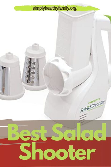 Here's a guide to buying the best salad shooter for you. Know what you can do with a salad shooter, what to look for when buying it and top-rated salad shooters with complete review. All of these, on this pin! #saladshooter #salad #kitchentools Salad Shooter, Shooter Recipes, The Best Salad, Best Salad, Healthy Family, Gadgets And Gizmos, Gifts For Cooks, Healthy Families, Food Processor