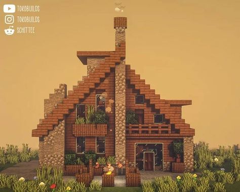 Minecraft Cabin, Small Castle, Construction Minecraft, Bangunan Minecraft, Minecraft Cottage, Minecraft House Tutorials, Minecraft Castle, Cool Minecraft Houses, Cute Minecraft Houses