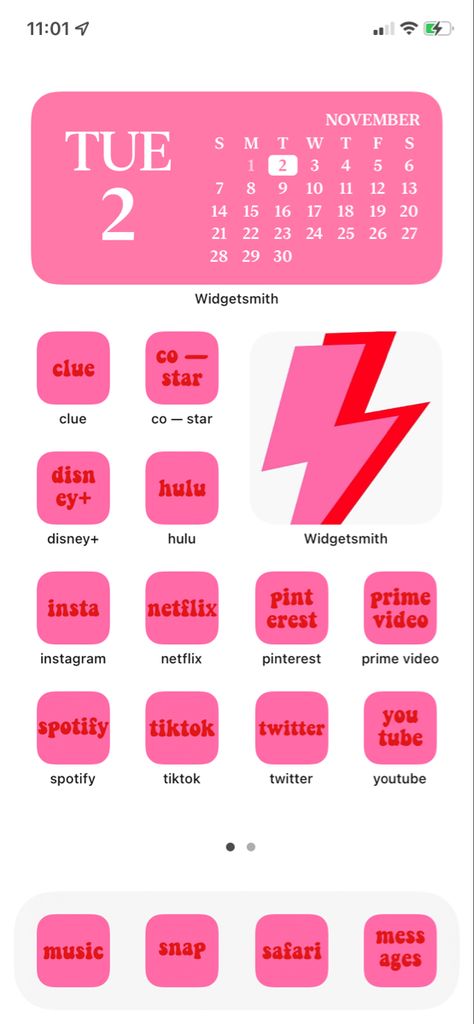 Hot Pink Home Screen Ideas, Widget Smith Ideas Pink, Hot Pink Homescreen Ideas, Hot Pink Ios 16 Homescreen, Hot Pink Ios 16, Hot Pink Phone Theme, Hot Pink Widget Aesthetic, Wallpaper Homescreen Layout, Hot Pink Lockscreen