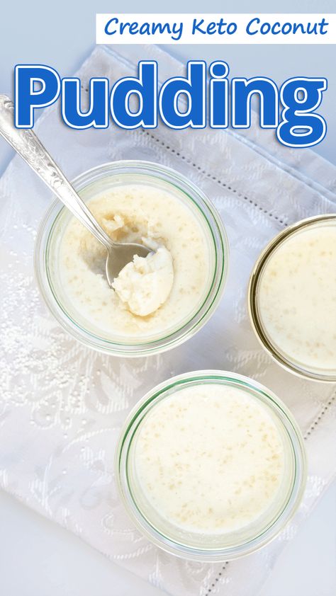 Low Carb Pudding, Cream Cheese Keto, Cheese Keto, Tapioca Pudding, Sugar Free Pudding, Postre Keto, Coconut Pudding, Keto Friendly Desserts, Keto Foods