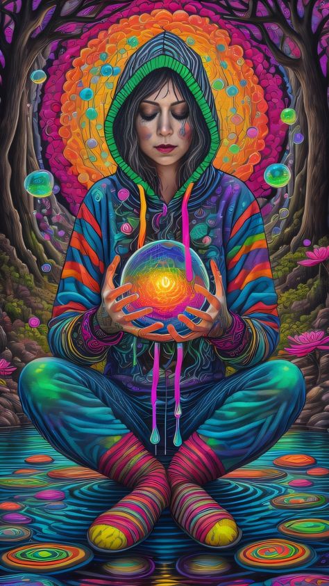 Sacred Geometry Alchemy, The Last Story, Yoga Studio Design, Psychadelic Art, Artistic Wallpaper, Hippie Painting, Optical Illusions Art, Vibes Art, Illusion Art