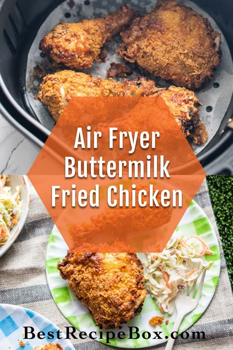 Air Fryer Country Fried Chicken, Southern Fried Chicken Air Fryer, Buttermilk Chicken Tenders Air Fryer, Fried Chicken Breast Air Fryer, Buttermilk Air Fried Chicken, Air Fryer Southern Fried Chicken Recipe, Air Fryer Buttermilk Chicken, Use Up Buttermilk, Buttermilk Fried Chicken Air Fryer