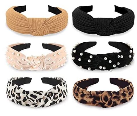 Amazon.com : WOVOWOVO Headbands … curated on LTK Black Hair Accessories, Thick Headbands, Leopard Print Hair, Comfortable Headbands, Top Knot Headbands, Head Bands, Velvet Headband, White Headband, Hair Hoops