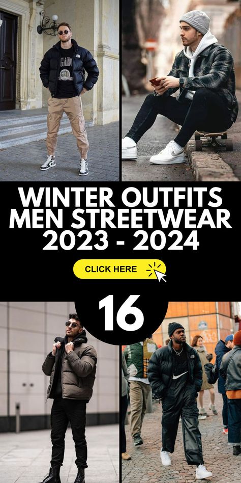 Winter is in full swing, and 2023 is the year to make a statement with your cold-weather attire. Explore a wide range of men's winter outfits that combine comfort and style seamlessly. From casual jeans to business attire, we've curated a selection of outfits that will keep you looking your best throughout the season. Mens 2023 Winter Fashion, Men’s Fashion Winter 2023, 2023 Men’s Winter Fashion, Seattle Outfits Winter Men, Men’s Cold Weather Style, Mens Clothing Styles Winter 2023, Winter Men Outfit 2023, Men Europe Outfits Winter, Winter Fashion Outfits Men Street Styles