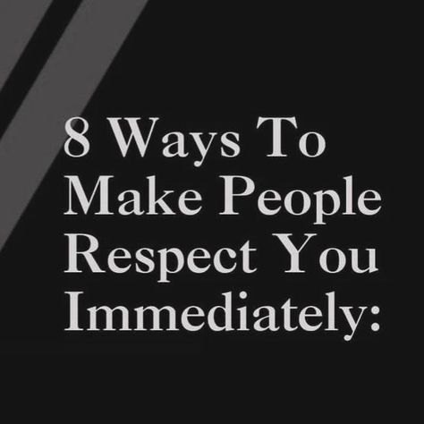 Command Respect with these 8 simple lessons .. ... .. Follow @fulfillmentobi.official #viral #inspiration #respect Command Respect, Showing Respect, Respect Yourself, Pins, Quick Saves