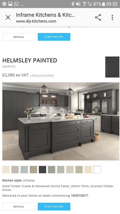 DIY kitchens Helmsley  - graphite Diy Christmas Gifts Food, Inframe Kitchen, Laminate Kitchen Cabinets, Diy Kitchen Cabinets, Diy Kit, Kitchen Extension, Summer Diy, Diy Furniture Plans, Diy Bathroom