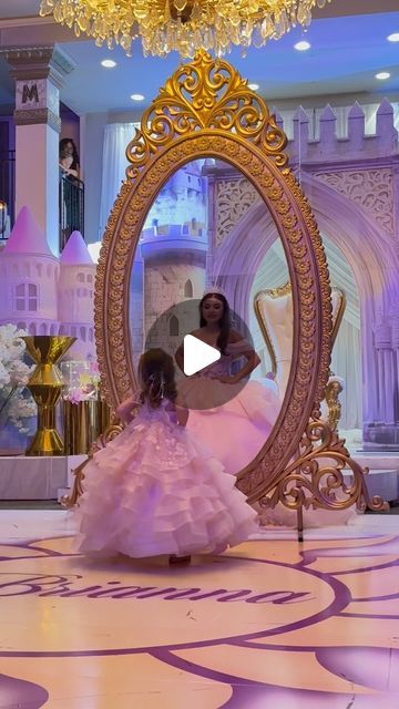 Songs To Dance With Your Sister Quince, Ballerina Quinceanera Theme, Sofia The First Quinceanera Theme, Quinceanera Mirror Dance, Father Daughter Dance Quinceanera, Mirror Dance Quince, Quince Mirror, Quinceanera Entrance Ideas, Bridgerton Quinceanera Theme