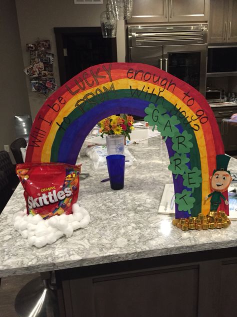 Promposal. Use Skittles and Rolos Skittles Promposal Ideas, Skittles Homecoming Proposal, Skittles Hoco Proposal, Candy Promposal, Birthday Candy Poster, Formal Proposal, Dance Asks, Creative Prom Proposal Ideas, Sadies Dance