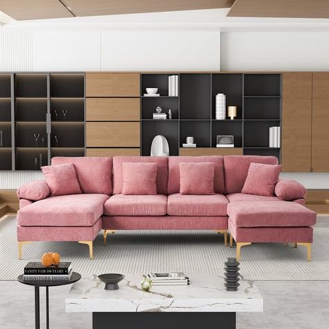 Ouyessir 114.17" U-Shaped Sectional Sofa Couch, 4 Seat Sofa Set for Living Room - Bed Bath & Beyond - 40847396 Sofa Set For Living Room, 4 Seat Sofa, U Shaped Sectional Sofa, Shaped Sofa, L Shaped Couch, U Shaped Sectional, Couch Set, Sectional Sofa Couch, Bed In Living Room