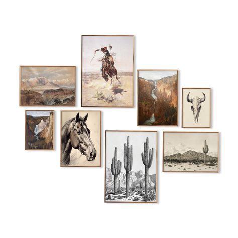 PRICES MAY VARY. 🏜️Vintage Western Wall Art:2 southwestern art prints in 5x7inch/4 southwestern art prints in 8x10inch/2 southwestern art prints in 11x14inch-total 8 pieces in different size,Please measure your wall carefully before purchase to make sure you pick the right size.The western wall decor is ideal as Housewarming gifts or for southwest room/rustic country room/western cowboy room decor. 🏜️Southwest Wall Decor for Home: With a neutral tone, mountain pattern, this vintage wall decor Western Modern Farmhouse Decor, Western Fall Decor Living Room, Western Home Decor Ranch Style Interior Design, Traditional Western Home Decor, Bedroom Wall Decor Beside Bed, Boho Western Bedroom Wall Decor, Boho Western Home Inspiration, Western Wall Decor Living Room, Modern Ranch House Decor