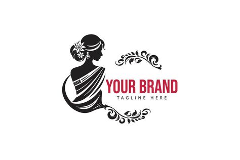 saree logo vector Saree Brand Logo, Saree Logo Design Ideas, Saree Logo Design, Beard Styles For Boys, Eid Card, Eid Card Designs, Logo Design Ideas, Heart Tree, Logo Banners