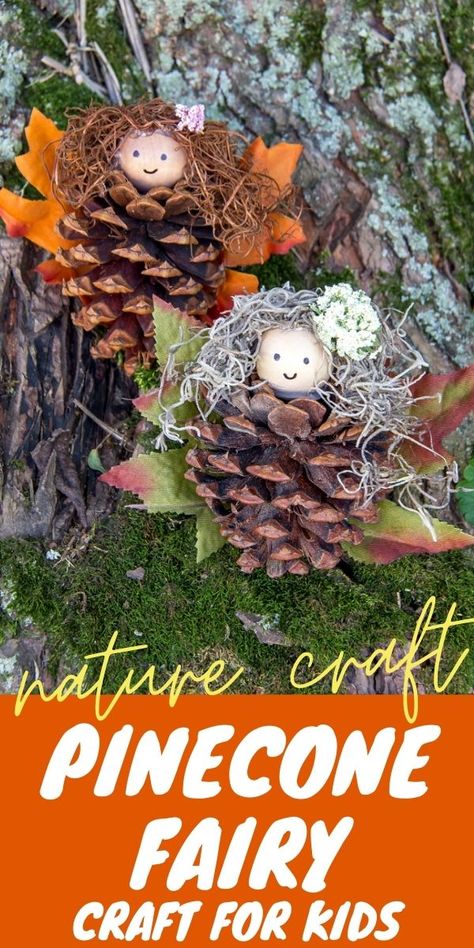 Pinecone Fairies, Pinecone Fairy, Kfc Christmas, Waldorf Activities, Nature Crafts For Kids, Camp Themes, Woodland Trail, Snake Crafts, Forest Crafts