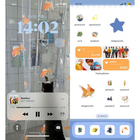 please dont repost! #ios16lockscreen #nctdream #pinterest #aestheticwallpaper Beige Pastel Aesthetic, Ios 16 Layout, Aesthetic Cute Wallpaper, Lockscreen Themes, Illusion Wallpaper, Whatsapp Theme, Home Screen Layout, Phone Homescreen, Photo Widget
