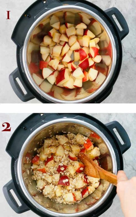 Instant Pot Apple Cinnamon Oatmeal, Rolled Oats Recipe, Mini Party Hats, Easy Oatmeal Recipes, Oatmeal Apple, Ww Breakfast, Morning Meals, Healthy Foods To Make, Cooking Oatmeal