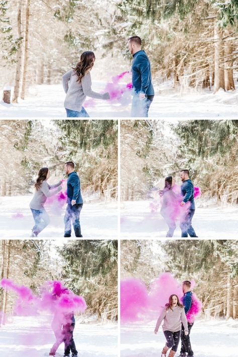 Gender Reveal Photo Ideas With Siblings, Gender Reveal At Wedding, Gender Reveal Photoshoot Winter, Snow Gender Reveal Ideas, Winter Gender Reveal Photoshoot, Snow Gender Reveal, Gender Reveal Winter Ideas, Gender Reveal Photography Ideas, Gender Reveal Ideas Winter