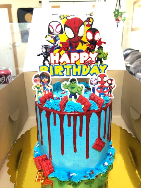 Spiderman And His Amazing Friends Cake, Spiderman And Friends Cake, Spidey And His Amazing Friends Cake, Spidey And Friends Cake, Spidey Cake, Spidey Birthday, Friends Birthday Cake, Spiderman Birthday Cake, Spidey And His Amazing Friends