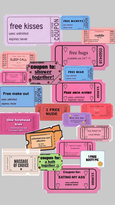 Boyfriend Scrapbook, Homemade Gifts For Boyfriend, Hot Love Quotes, Coupons For Boyfriend, Couples Coupons, Love Scrapbook, Diy Coupons, Boyfriend Crafts, Bf Gifts