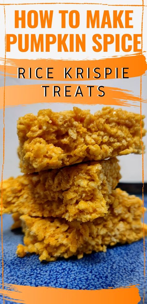 Pumpkin Spice Rice Krispie Treats, Pumpkin Rice Krispie Treats, Cereal Bars Recipes, Rice Krispies Recipe, Pumpkin Pie Spice Mix, Cheesecake Oreo, Spiced Rice, Krispie Treats Recipe, Cereal Bars