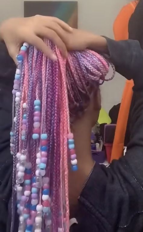 Braids, Beads, Hair, Pink, Plaits