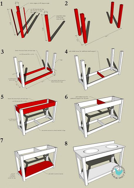 very simple vanity plans Vanity Plans Diy, Vintage Bathroom Vanity, Unique Bathroom Vanity, Bathroom Vanity Makeover, Room Vanity, Diy Bathroom Vanity, Small Bathroom Vanities, Diy Vanity, Basement Bathroom